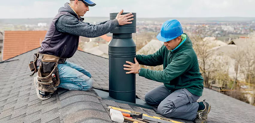 Chimney Flashing Replacement for Storm Damage in Arlington Heights
