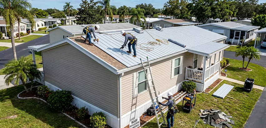 Mobile Home Metal Roof Replacement in Arlington Heights
